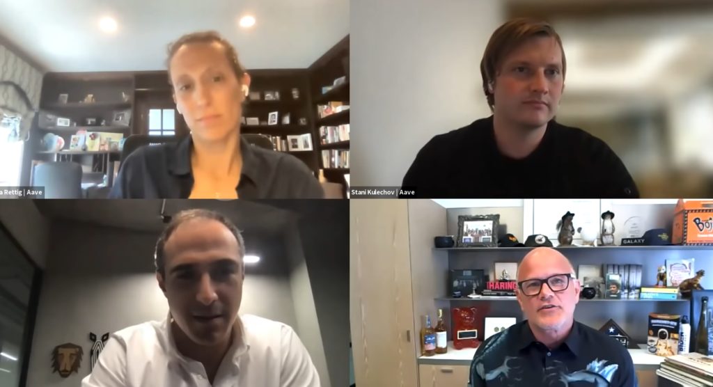 Panelists discuss DeFi and institutions on a recent Blockworks webinar