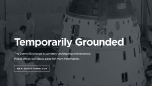 Gemini exchange temporarily grounded-1-2