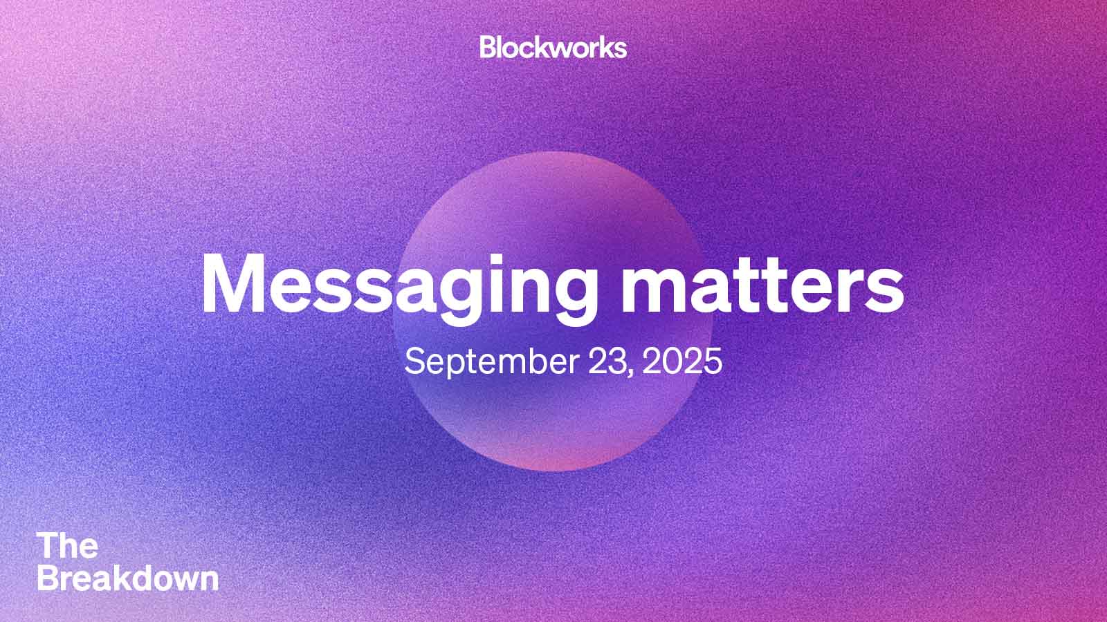 Ethereum is still workshopping its elevator pitch - Blockworks